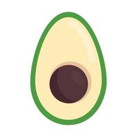 verdura de aguacate fresco en fondo blanco vector