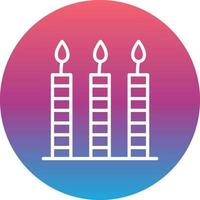 Birthday candles Vector Icon