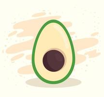 verdura de aguacate fresco en fondo blanco vector