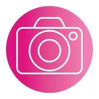 camera button icon, on white background vector