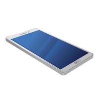 realistic smartphone mockup of white color, in white background vector