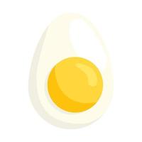 half boiled egg, in white background vector