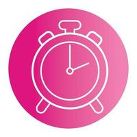 alarm clock button, in white background vector