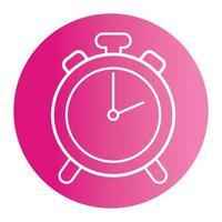 alarm clock button, in white background vector