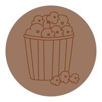 popcorn in package, line style icon vector