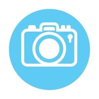 camera button icon, on white background vector