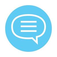 speech bubble icon, on white background vector