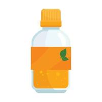 juice of orange in bottle plastic, in white background vector