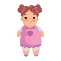 cute doll toy, in white background vector