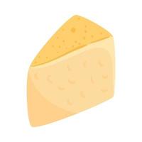 cheese slice food, in white background vector