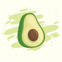 verdura fresca de aguacate, concepto de comida saludable vector