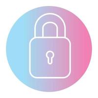 padlock button icon, in white background vector