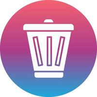 icono de vector de papelera de reciclaje