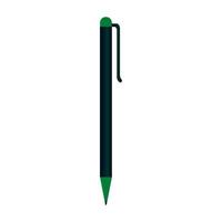 Pen suministro de color verde, sobre fondo blanco. vector