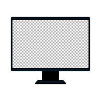 computer screen isolated on a white background vector