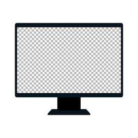 pantalla de computadora aislada en un fondo blanco vector