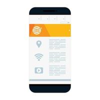 mockup, concept website, development on smartphone vector