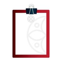 mockup clipboard red and document with sign, corporate identity vector