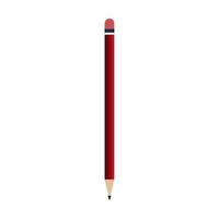 pencil red color with eraser on white background vector