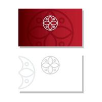 envelopes red and white color mockup with sign, corporate identity