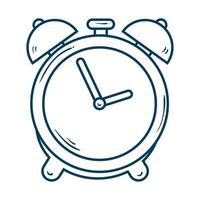 alarm clock, wake up time, line style icon vector