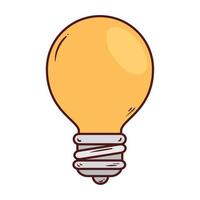 light bulb, energy and idea symbol, on white background vector