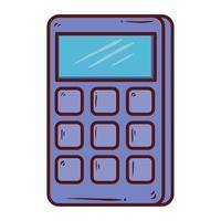 Calculadora matemática sobre fondo blanco. vector