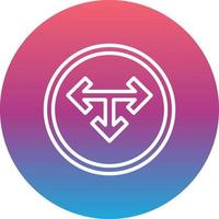T Junction Vector Icon