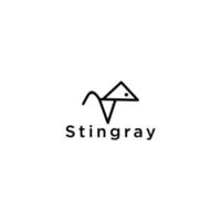 stingray logo icono diseño vector ilustración para animales