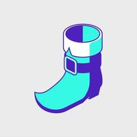 Leprechaun boot isometric vector icon illustration