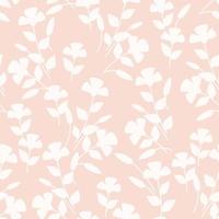 Seamless background of flowers in pastel colors vector