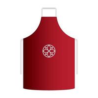 apron red color mockup with white sign, corporate identity vector