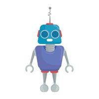 robot toy icon, in white background vector