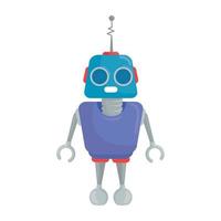 robot toy icon, in white background vector