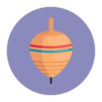 toy spinning icon, in round frame vector