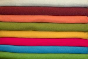 tela de algodón de seda de diferentes colores foto