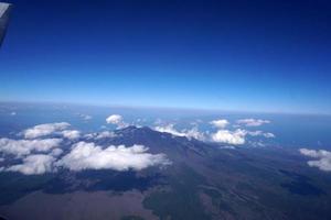 vista aérea del volcán etna foto