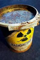 Decay of old Radioactive material container photo