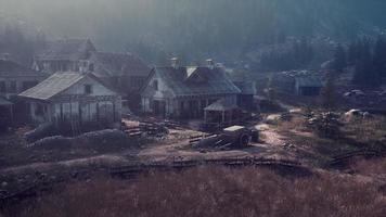 Aerial view of Swiss mountain village photo