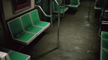 empty subway wagon using New York city public transportation system photo