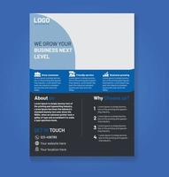 Business promotion flyer design. modern marketing flyer template design vector