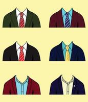 A Jacket and Tie dress code, Which can be used as Cloth accessories, traits, assets, which could be placed on any head character and use it as traits for your nft collection. vector