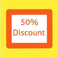 50 percent discount poster vector