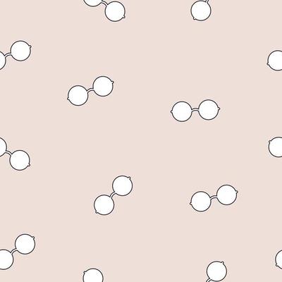 Seamless retro groovy pattern. Groovy power. Eyes on pastel rose background. Naive vector design. Style of the 60s, 70s, 80s.