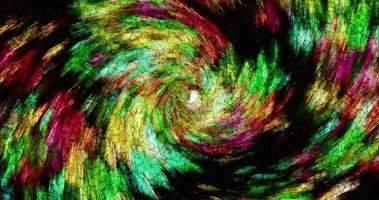 Abstract twirling multicolor texture animation.Rotating liquit background movie,Abstract geometric holographic background video