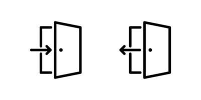 Log in, enter or sign in and log out, exit or sign out icons in line style design isolated on white background. Editable stroke. vector