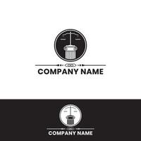 logotipo de abogado y fiscal de la corte, simple y en negrita adecuado para el logotipo de la empresa. vector