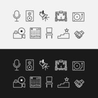 icon set suitable for music concert event, icon modern and simple vector EPS.