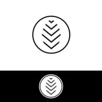 black and white simple and elegant logo template, suitable for restaurant or company and the like vector EPS