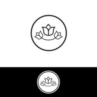 black and white simple and elegant logo template, suitable for restaurant or company and the like vector EPS